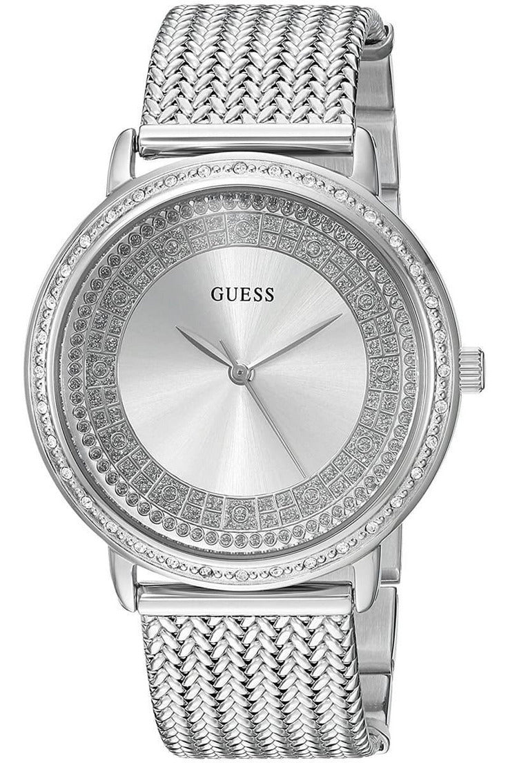  Shop Authentic Guess Quartz Silver Dial Willow Stainless Steel Mesh Bracelet Watch For Women - W0836L2 - Luxxuri