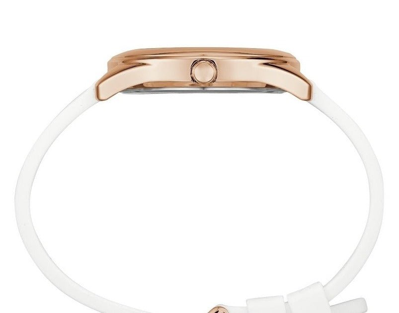  Shop Authentic Guess G Twist White & Gold Dial White Silicone Strap Watch For Women - W0911L5 - Luxxuri