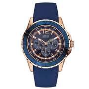  Shop Authentic Guess Maverick Blue Dial Blue Rubber Strap Watch for Men - W0485G1 - Luxxuri