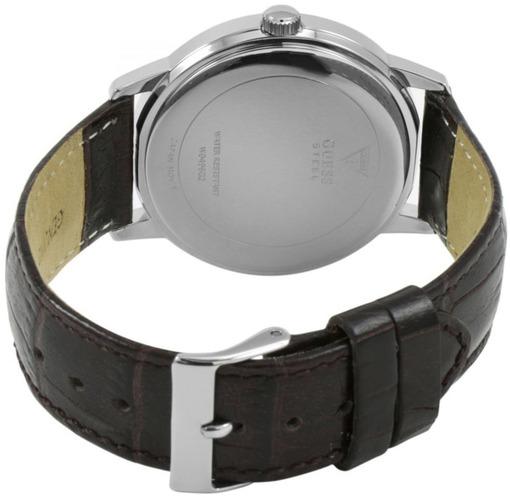  Shop Authentic Guess Wafer Analog Blue Dial Brown Leather Strap Watch For Men - W0496G2 - Luxxuri