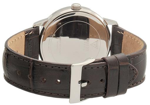 Shop Authentic Guess Wafer Quartz White Dial Brown Leather Strap Watch For Men - W70016G2 - Luxxuri
