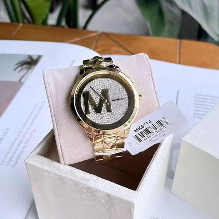  Shop Authentic Michael Kors Runway Mercer Crystals Gold Dial Gold Steel Strap Watch For Women - MK6714 - Luxxuri