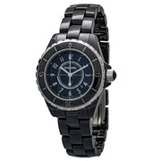  Shop Authentic Chanel J12 Quartz Ceramic Black Dial Black Steel Strap Watch for Women - J12 H0682 - Luxxuri