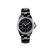  Shop Authentic Chanel J12 Diamonds Ceramic Black Dial Black Steel Strap Watch for Women - J12 H3108 - Luxxuri