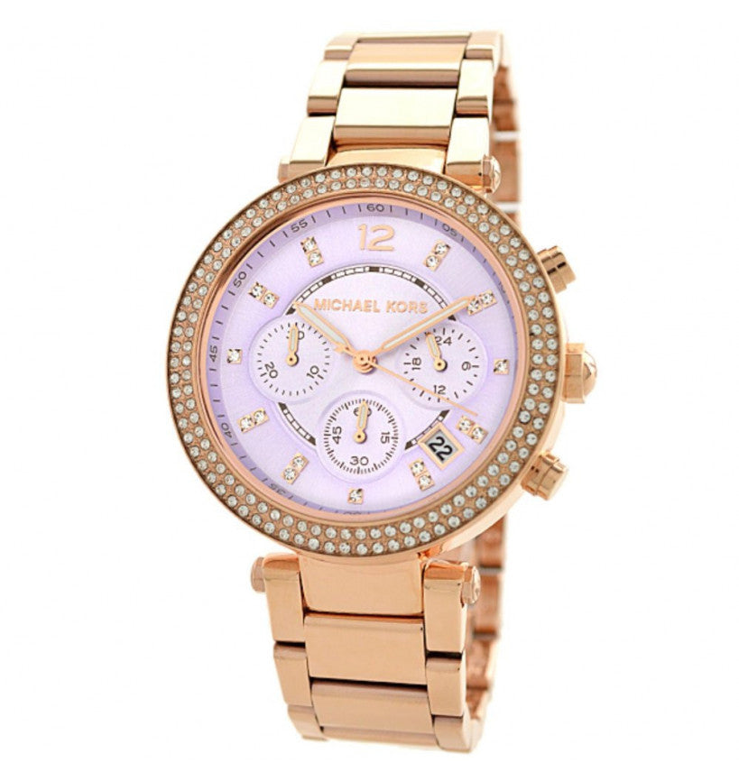  Shop Authentic Michael Kors Parker Purple Dial Rose Gold Steel Strap Watch for Women - MK6169 - Luxxuri