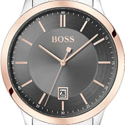  Shop Authentic Hugo Boss Classic Grey Dial Two Tone Steel Strap Watch for Men - 1513688 - Luxxuri