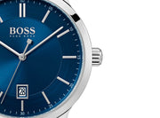  Shop Authentic Hugo Boss Officer Chronograph Blue Dial Silver Steel Strap Watch for Men - 1513615 - Luxxuri