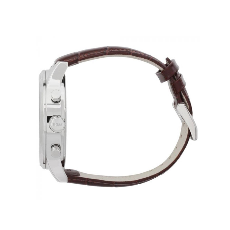 Shop Authentic Hugo Boss Ambassador Chronograph Silver Dial Brown Leather Strap Watch For Men - HB1513195 - Luxxuri