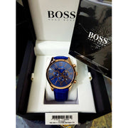  Shop Authentic Hugo Boss Ambassador Chronograph Blue Dial Blue Leather Strap Watch For Men - HB1513320 - Luxxuri