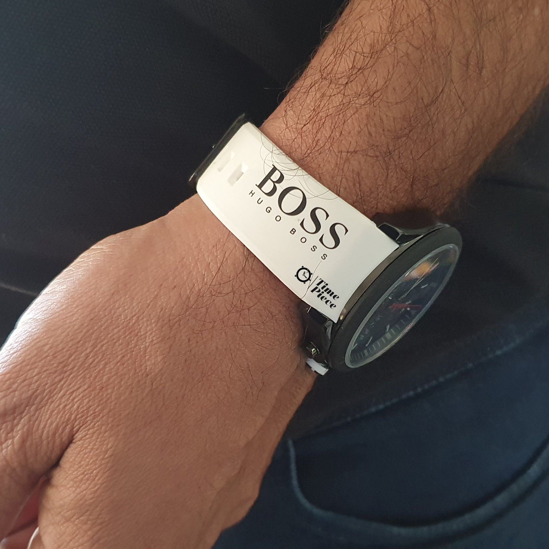  Shop Authentic Hugo Boss Velocity Black Dial White Rubber Strap Watch for Men - 1513718 - Luxxuri