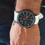  Shop Authentic Hugo Boss Velocity Black Dial White Rubber Strap Watch for Men - 1513718 - Luxxuri