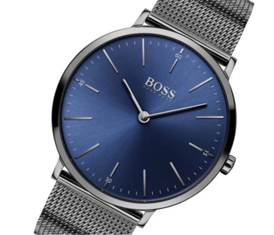  Shop Authentic Hugo Boss Horizon Blue Dial Black Mesh Bracelet Watch for Men - 1513734 - Luxxuri