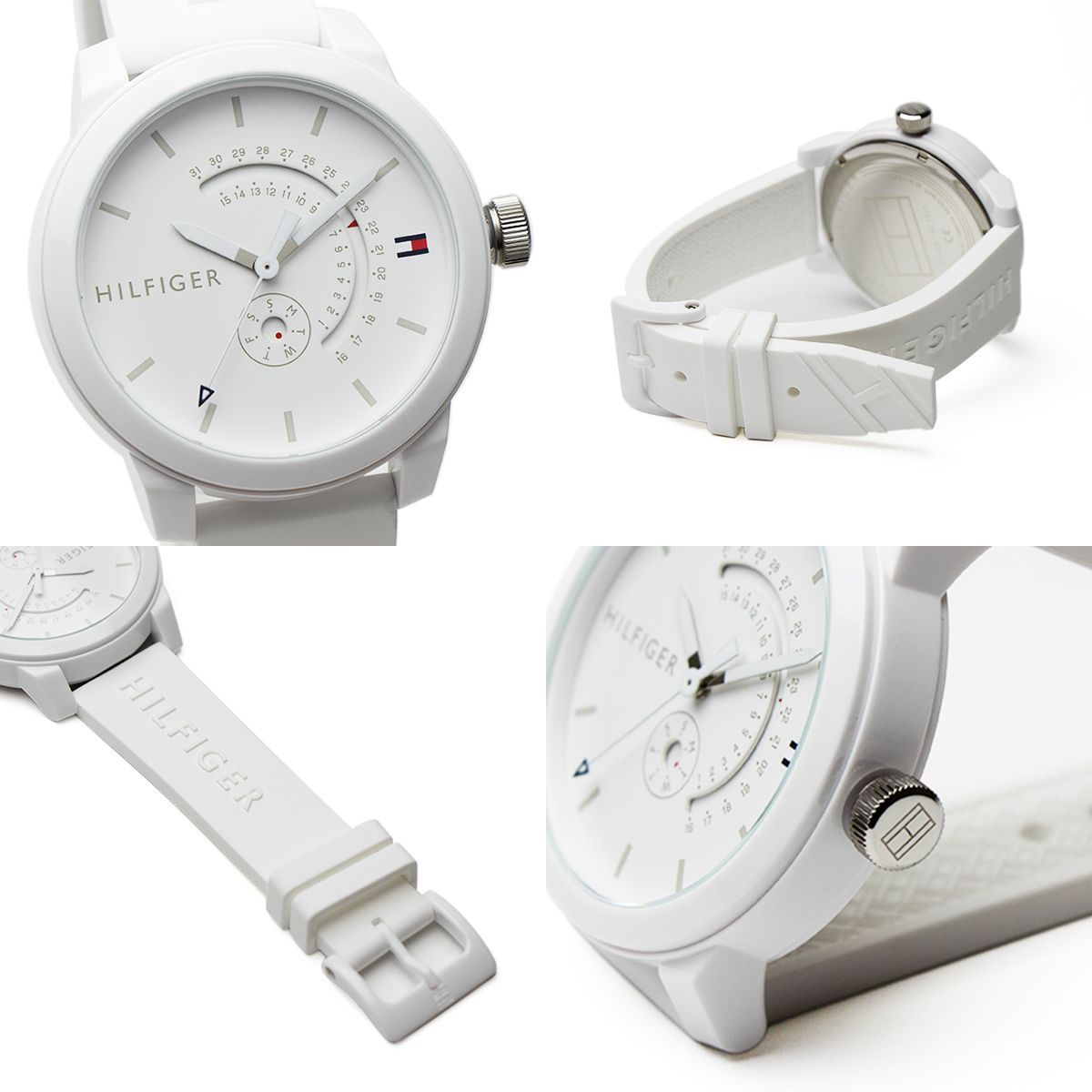  Shop Authentic Tommy Hilfiger Denim Analog White Dial White Rubber Strap Watch for Men - 1791481 - Luxxuri
