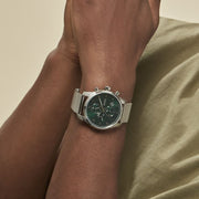  Shop Authentic Hugo Boss Skymaster Green Dial Silver Mesh Bracelet Watch for Men - 1513938 - Luxxuri
