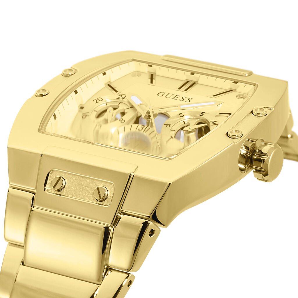  Shop Authentic Guess Phoenix Multi Function Gold Dial Gold Steel Strap Watch for Men - GW0456G2 - Luxxuri