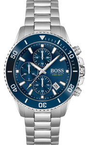 Shop Authentic Hugo Boss Admiral Blue Dial Silver Steel Strap Watch for Men - 1513907 - Luxxuri