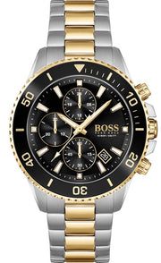  Shop Authentic Hugo Boss Admiral Black Dial Two Tone Steel Strap Watch for Men - 1513908 - Luxxuri