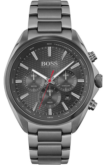  Shop Authentic Hugo Boss Distinct Grey Dial Gren Steel Strap Watch for Men - 1513858 - Luxxuri