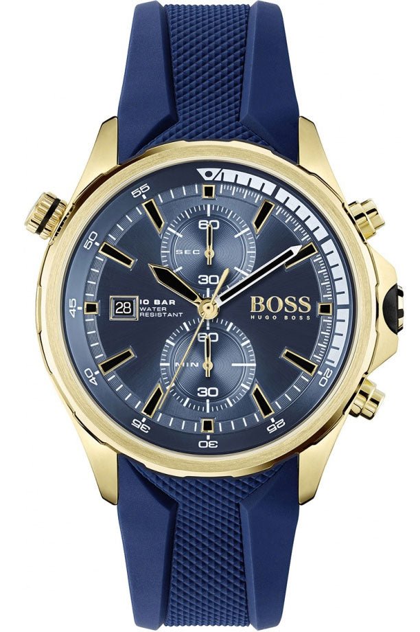  Shop Authentic Hugo Boss Globetrotter Blue Dial Blue Silicone Strap Watch for Men - 1513822 - Luxxuri