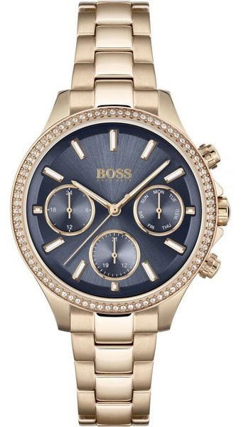  Shop Authentic Hugo Boss Hera Blue Dial Gold Steel Strap Watch for Women - 1502566 - Luxxuri