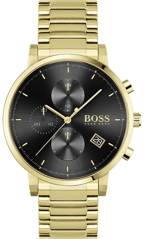  Shop Authentic Hugo Boss Integrity Chronograph Grey Dial Gold Steel Strap Watch for Men - 1513781 - Luxxuri