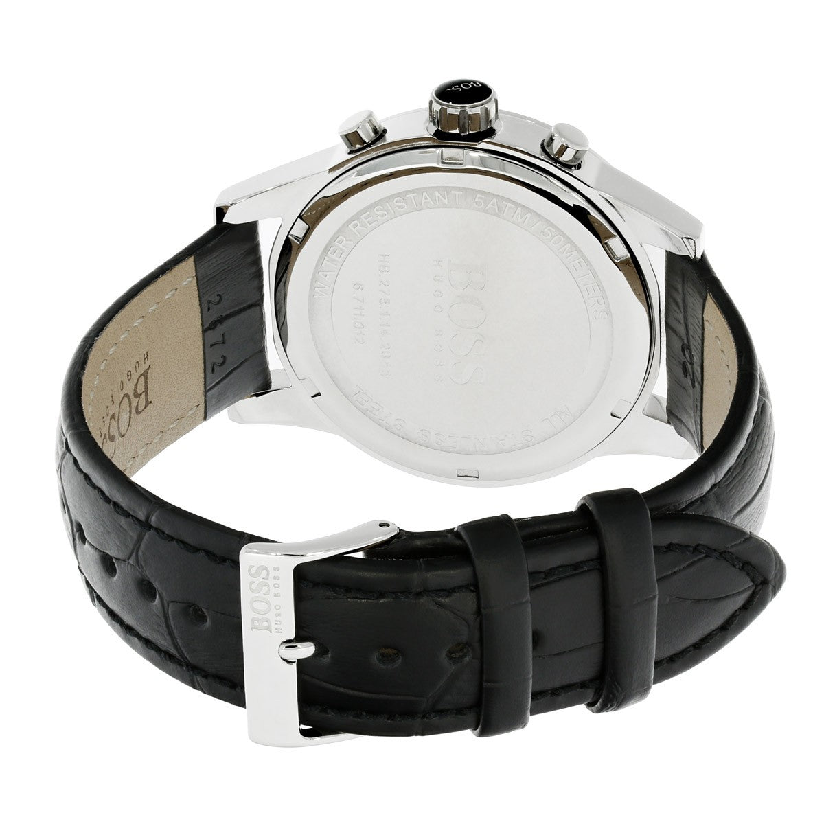  Shop Authentic Hugo Boss Jet Silver Dial Black Leather Strap Watch for Men - 1513282 - Luxxuri