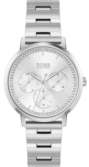  Shop Authentic Hugo Boss Prima Silver Dial Silver Steel Strap Watch for Women - 1502570 - Luxxuri
