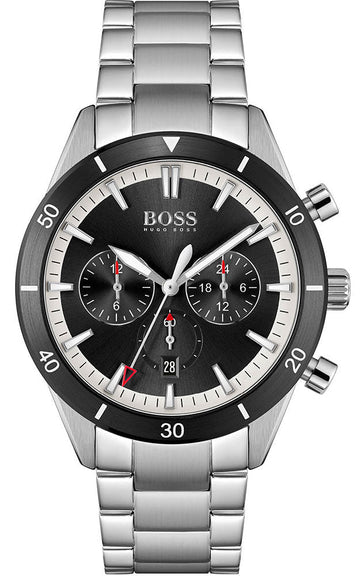  Shop Authentic Hugo Boss Santiago Black Dial Silver Steel Strap Watch for Men - 1513862 - Luxxuri