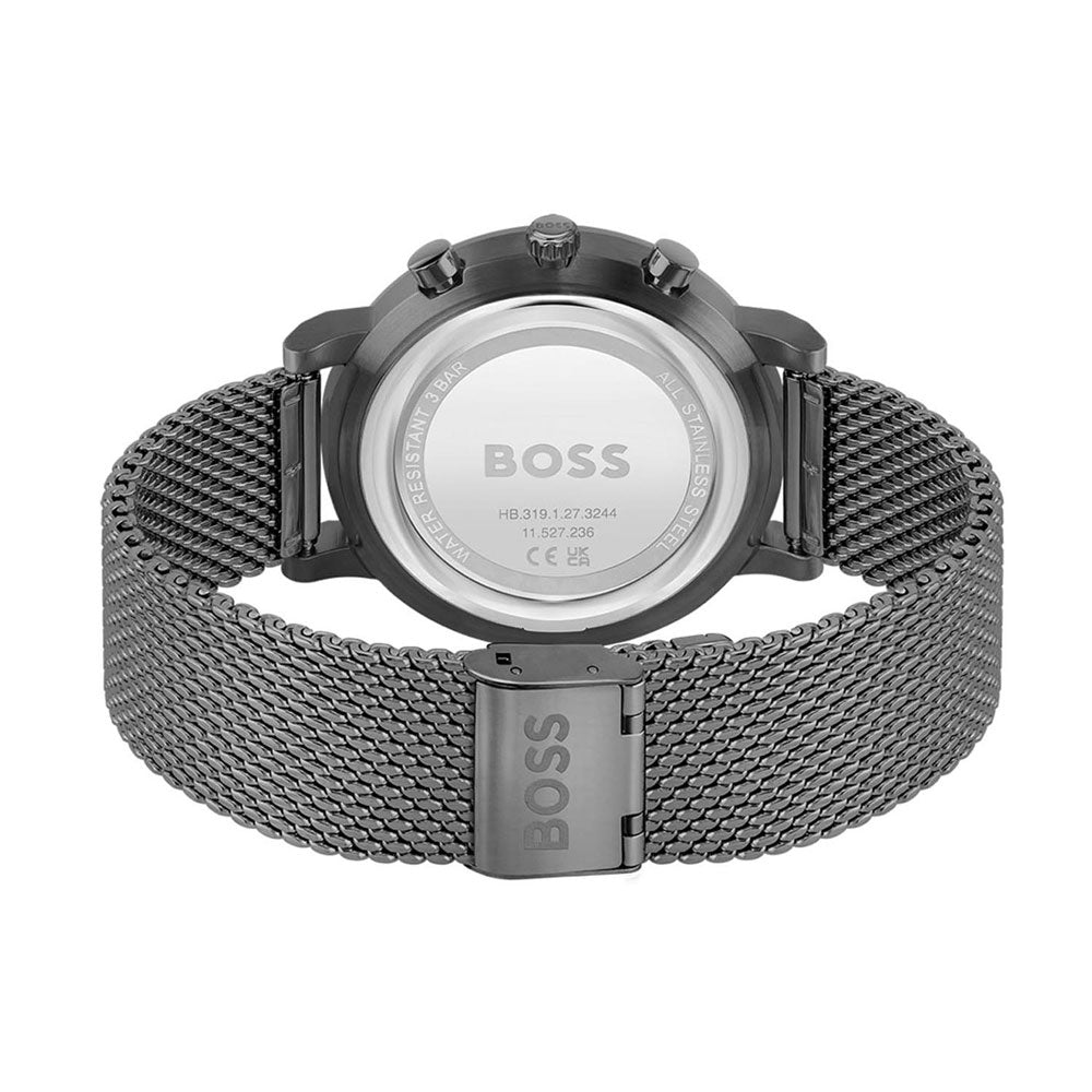  Shop Authentic Hugo Boss Skymaster Chronograph Grey Dial Grey Mesh Bracelet Watch for Men  - 1513934 - Luxxuri