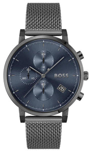 Shop Authentic Hugo Boss Skymaster Chronograph Grey Dial Grey Mesh Bracelet Watch for Men  - 1513934 - Luxxuri