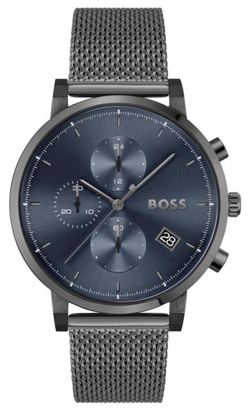  Shop Authentic Hugo Boss Skymaster Chronograph Grey Dial Grey Mesh Bracelet Watch for Men  - 1513934 - Luxxuri