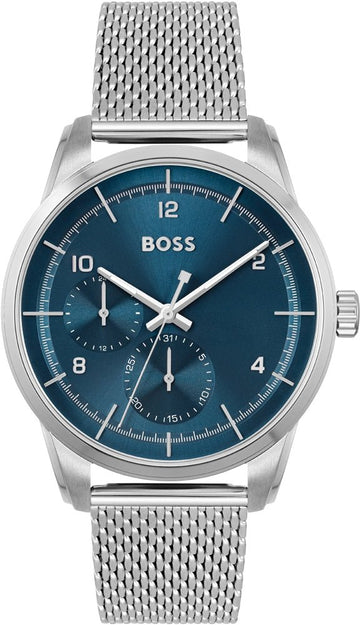  Shop Authentic Hugo Boss Sophio Blue Dial Silver Mesh Bracelet Watch for Men - 1513942 - Luxxuri