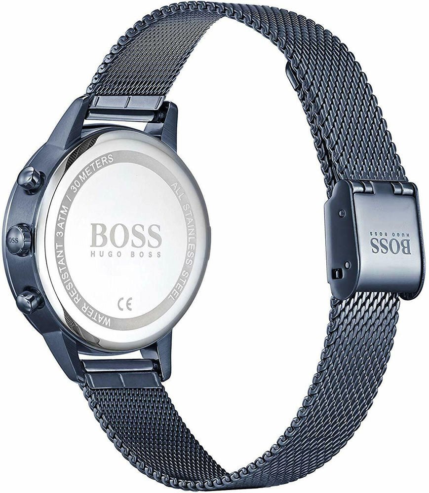  Shop Authentic Hugo Boss Infinity Blue Dial Blue Mesh Bracelet Watch for Women - 1502518 - Luxxuri