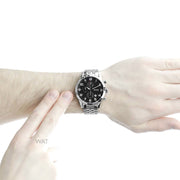  Shop Authentic Hugo Boss Aeroliner Chronograph Black Dial Silver Steel Strap Watch For Men - 1512446 - Luxxuri