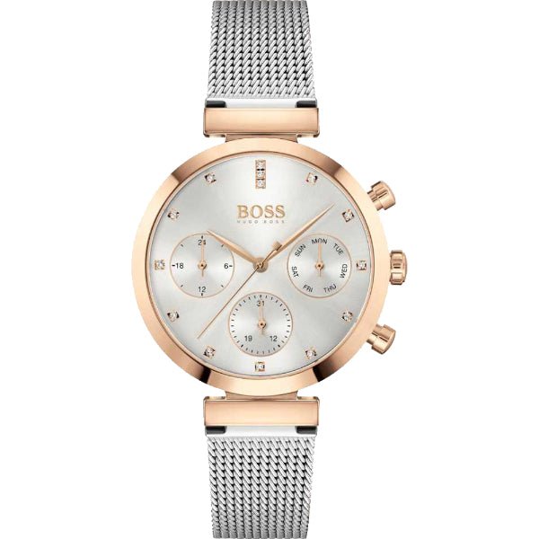  Shop Authentic Hugo Boss Flawless Silver Dial Silver Mesh Bracelet Watch for Women -1502551 - Luxxuri
