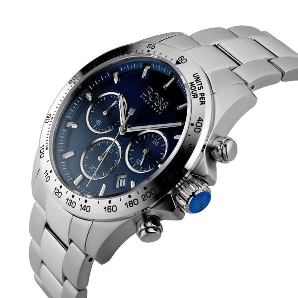 Shop Authentic Hugo Boss Hero Sport Blue Dial Silver Steel Strap Watch for Men - 1513755 - Luxxuri