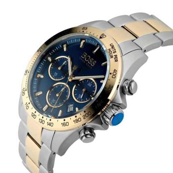  Shop Authentic Hugo Boss Hero Blue Dial Two Tone Steel Strap Watch for Men - 1513767 - Luxxuri