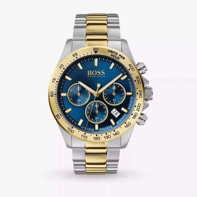  Shop Authentic Hugo Boss Hero Blue Dial Two Tone Steel Strap Watch for Men - 1513767 - Luxxuri