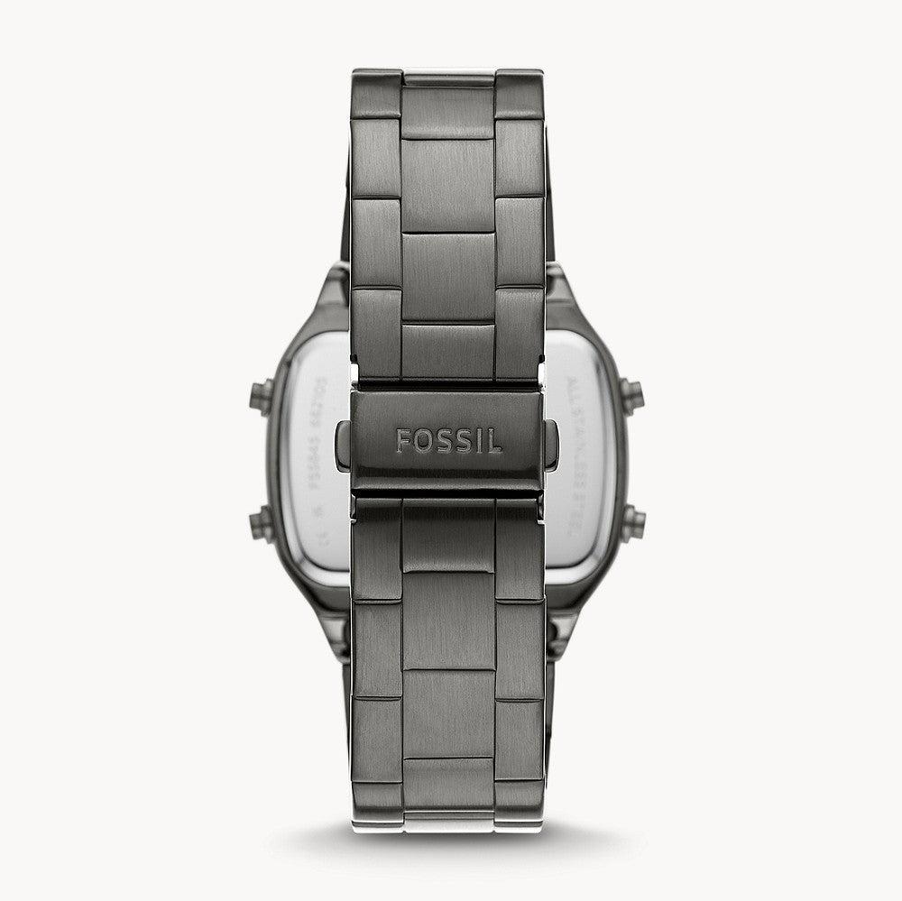  Shop Authentic Fossil Retro Digital Black Dial Black Steel Strap Watch for Men - FS5846 - Luxxuri