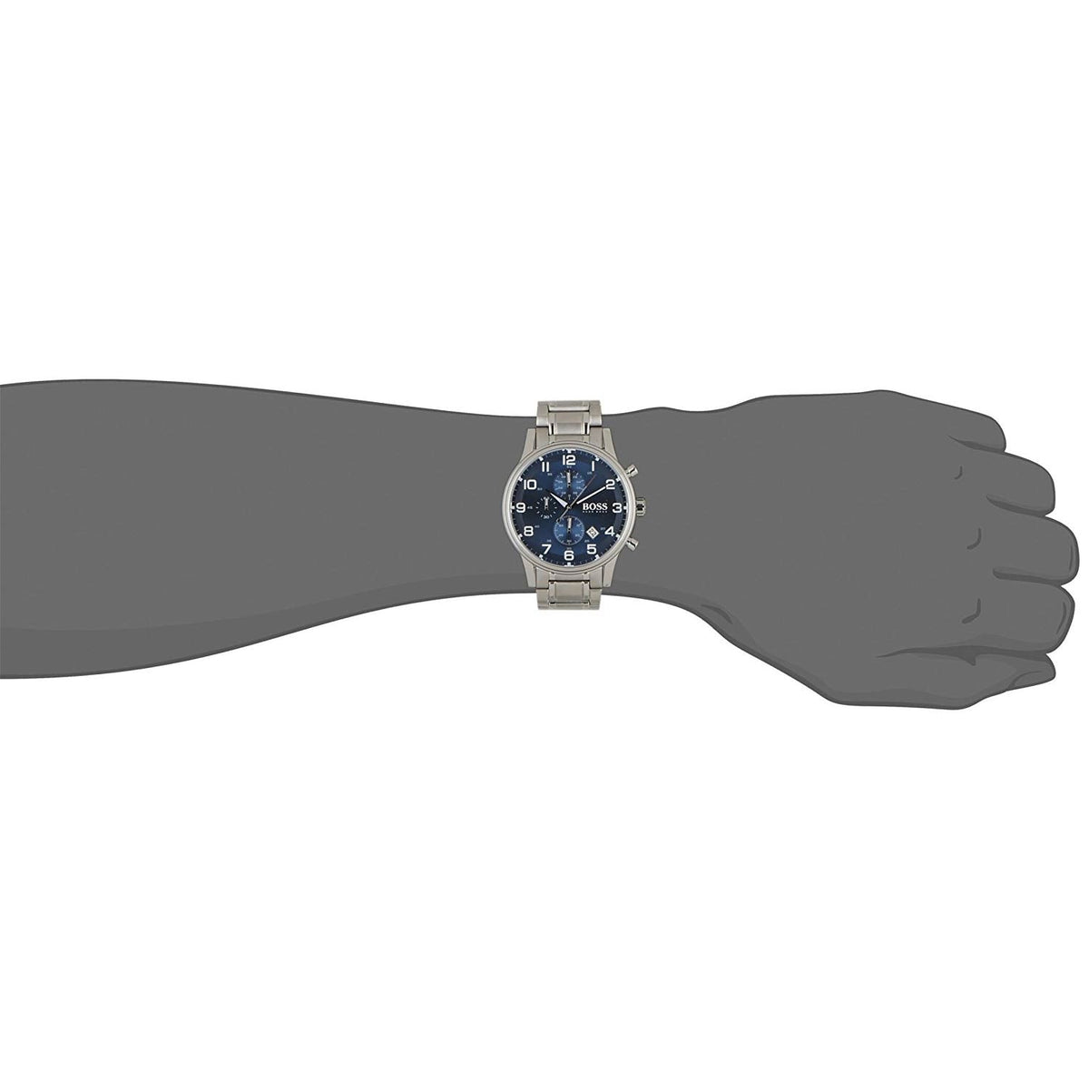  Shop Authentic Hugo Boss Aeroliner Blue Dial Silver Steel Strap Watch for Men - 1513183 - Luxxuri