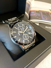  Shop Authentic Hugo Boss Rafale Quartz Blue Dial Silver Steel Strap Watch for Men - 1513510 - Luxxuri
