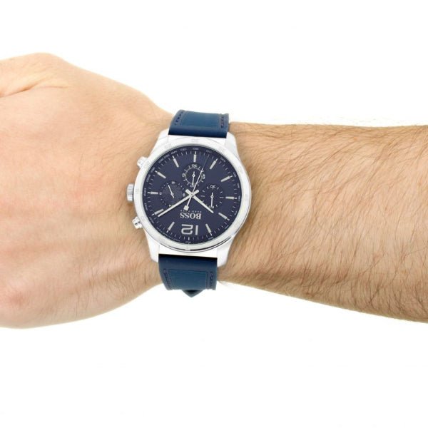  Shop Authentic Hugo Boss Professional Chronograph Blue Dial Blue Silicone Strap Watch for Men - 1513526 - Luxxuri