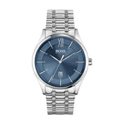 Shop Authentic Hugo Boss Officer Chronograph Blue Dial Silver Steel Strap Watch for Men - 1513615 - Luxxuri