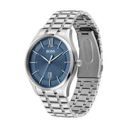  Shop Authentic Hugo Boss Officer Chronograph Blue Dial Silver Steel Strap Watch for Men - 1513615 - Luxxuri