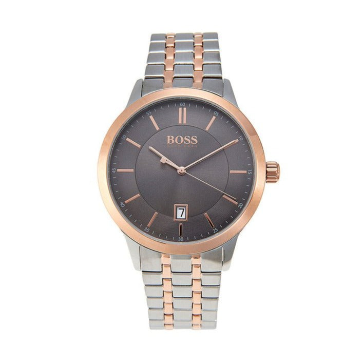  Shop Authentic Hugo Boss Classic Grey Dial Two Tone Steel Strap Watch for Men - 1513688 - Luxxuri