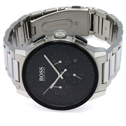  Shop Authentic Hugo Boss Peak Black Dial Silver Steel Strap Watch for Men - 1513762 - Luxxuri