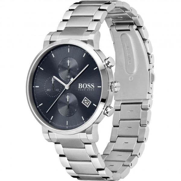  Shop Authentic Hugo Boss Integrity Blue Dial Silver Steel Strap Watch for Men - 1513779 - Luxxuri