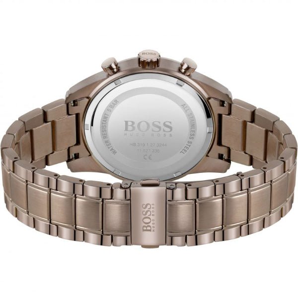  Shop Authentic Hugo Boss Skymaster Blue Dial Brown Steel Strap Watch for Men - 1513788 - Luxxuri