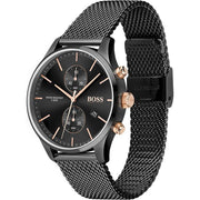  Shop Authentic Hugo Boss Associate Black Dial Black Mesh Bracelet Watch for Men - 1513769 - Luxxuri