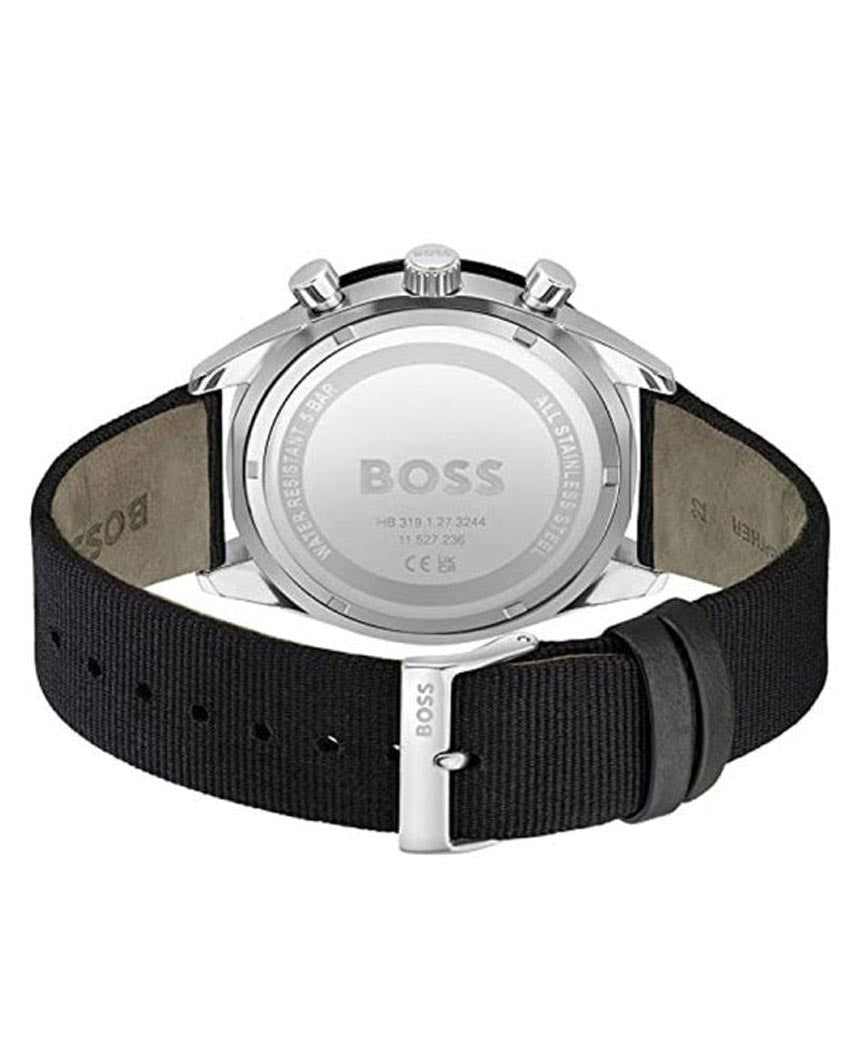  Shop Authentic Hugo Boss Santiago Green Dial Black Nylon Strap Watch for Men - 1513936 - Luxxuri